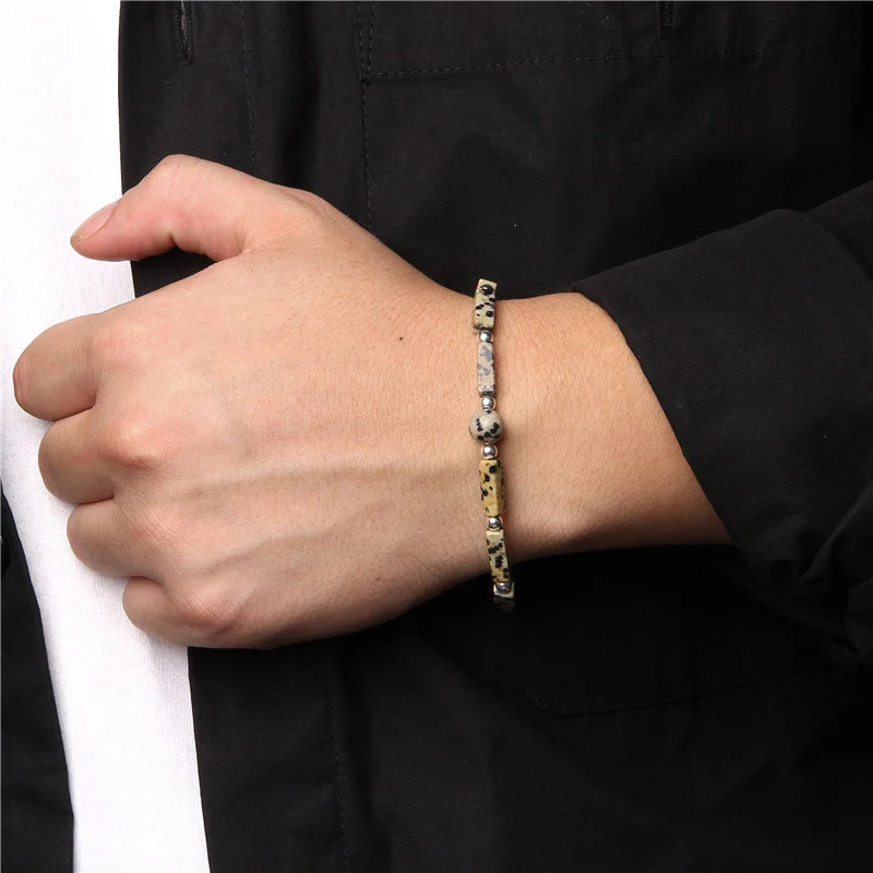 Natural Crystal Amethyst Tiger Eye Spiritual Balance Bracelet