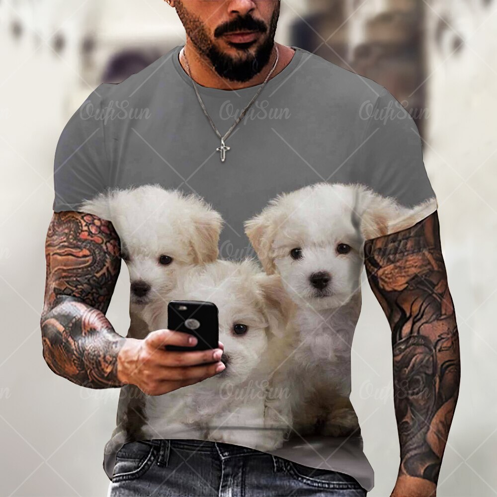 

Dog - 3D Printed Men T Shirt, Xxxl, 501 Original