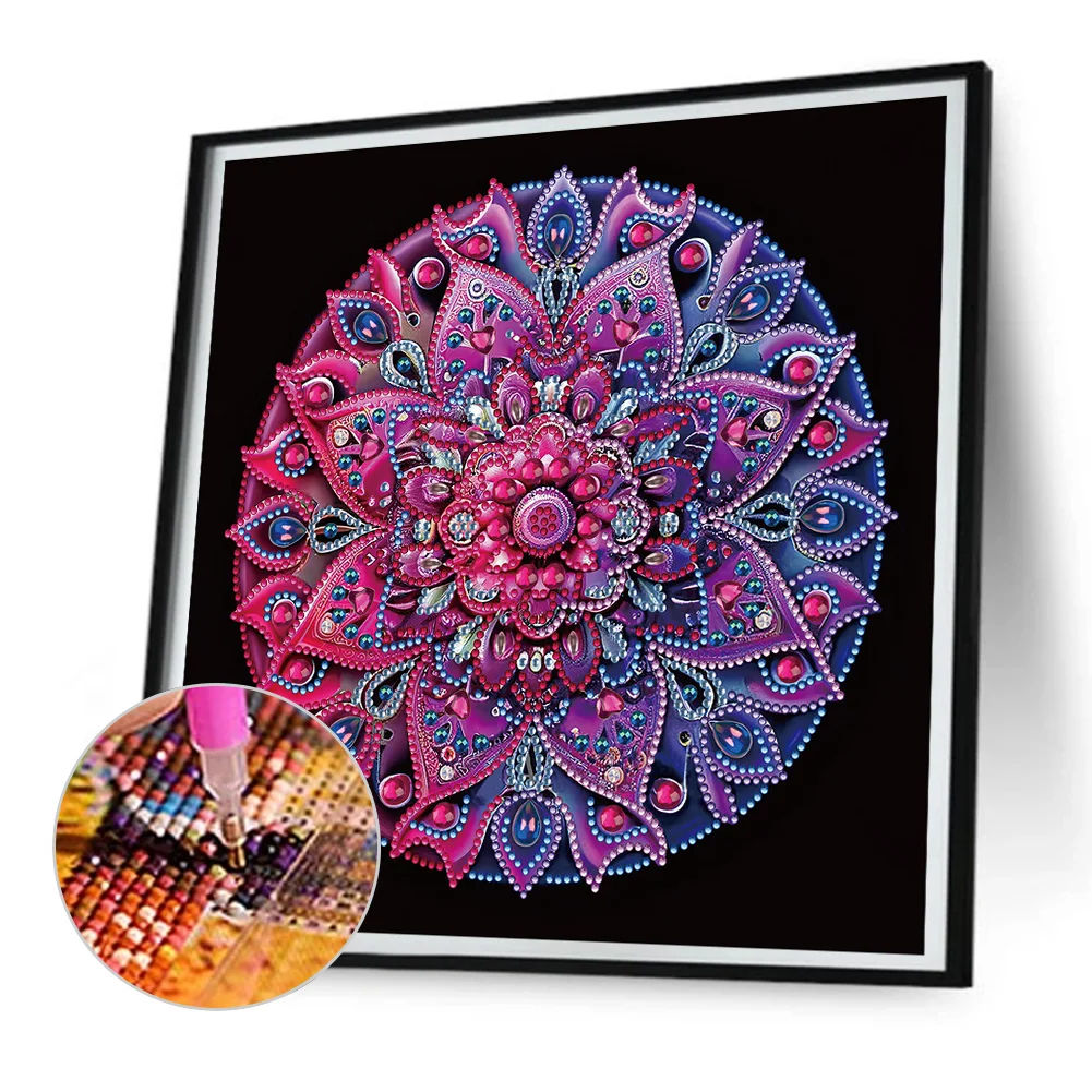 Diamond Painting - Partial Special Shaped Drill - Mandala(Canvas|30*30cm)
