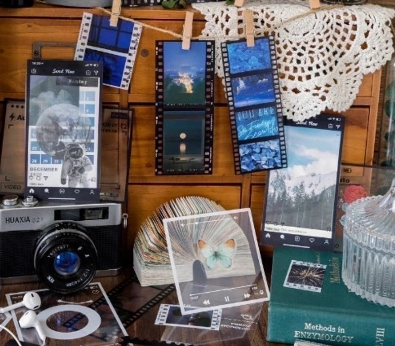 Candy Posts Pet Chalk Sticker Package Frame Museum Series Retro Dream Notebook Photo Frame Stickers 6 Models