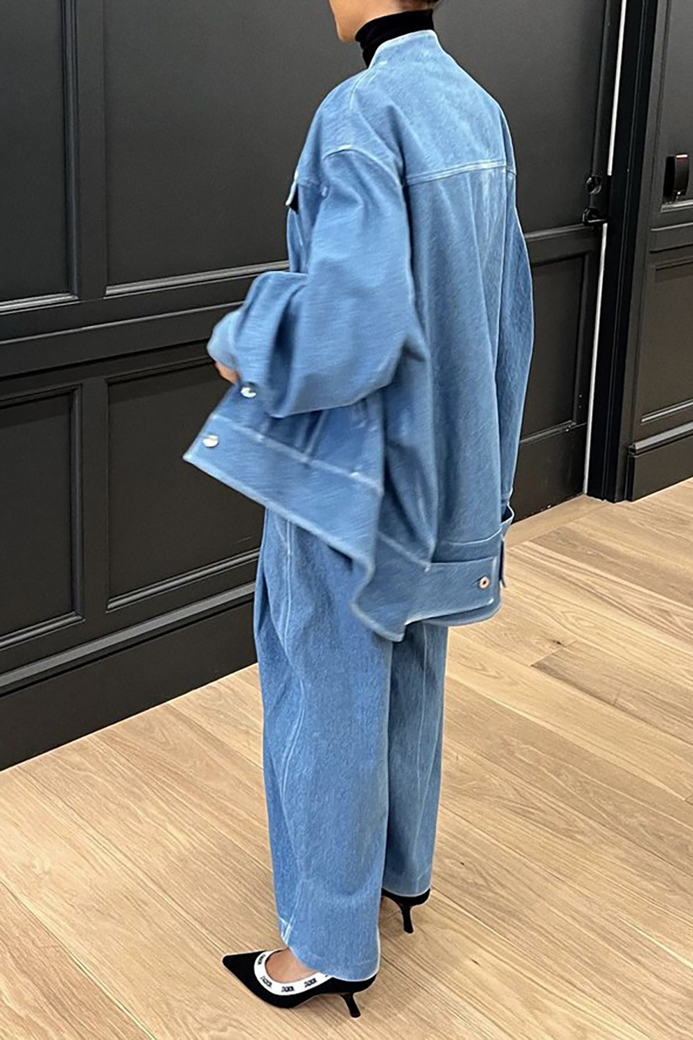 Plus Size Casual Jean Blue Denim Straight Leg Jean With Pocket