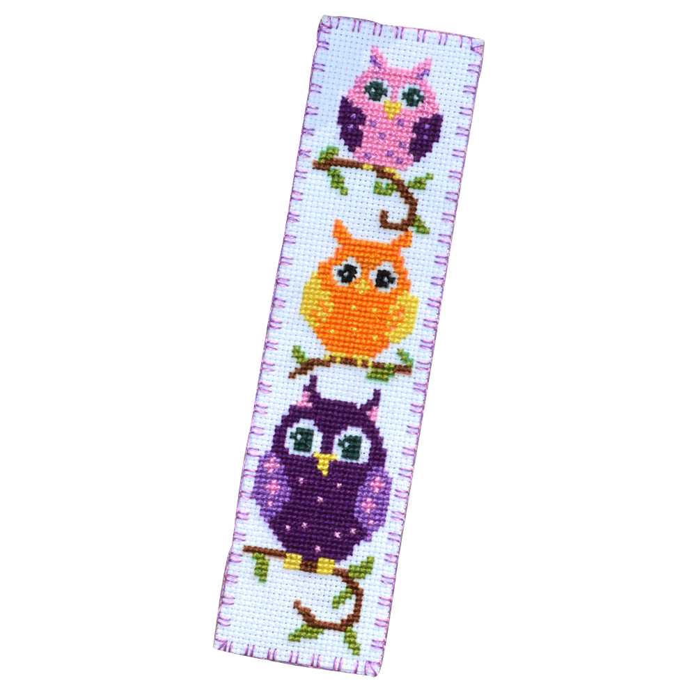 Owl Bird Bookmark Handmade Cotton Thread DIY 14CT Counted Kit Cross Stitch