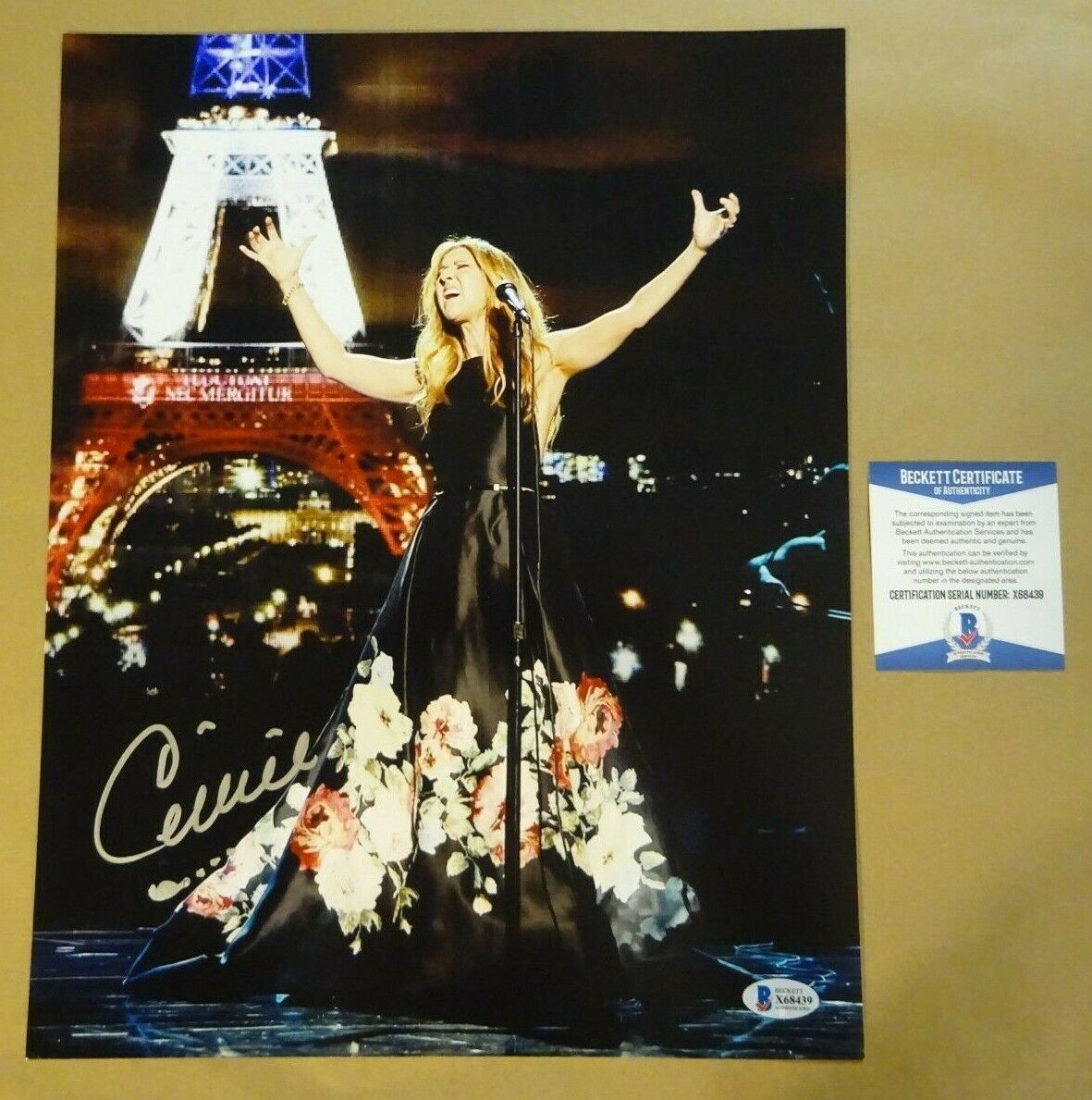 Signed CELINE DION Autographed 11X14 Photo Poster painting BECKETT COA BAS