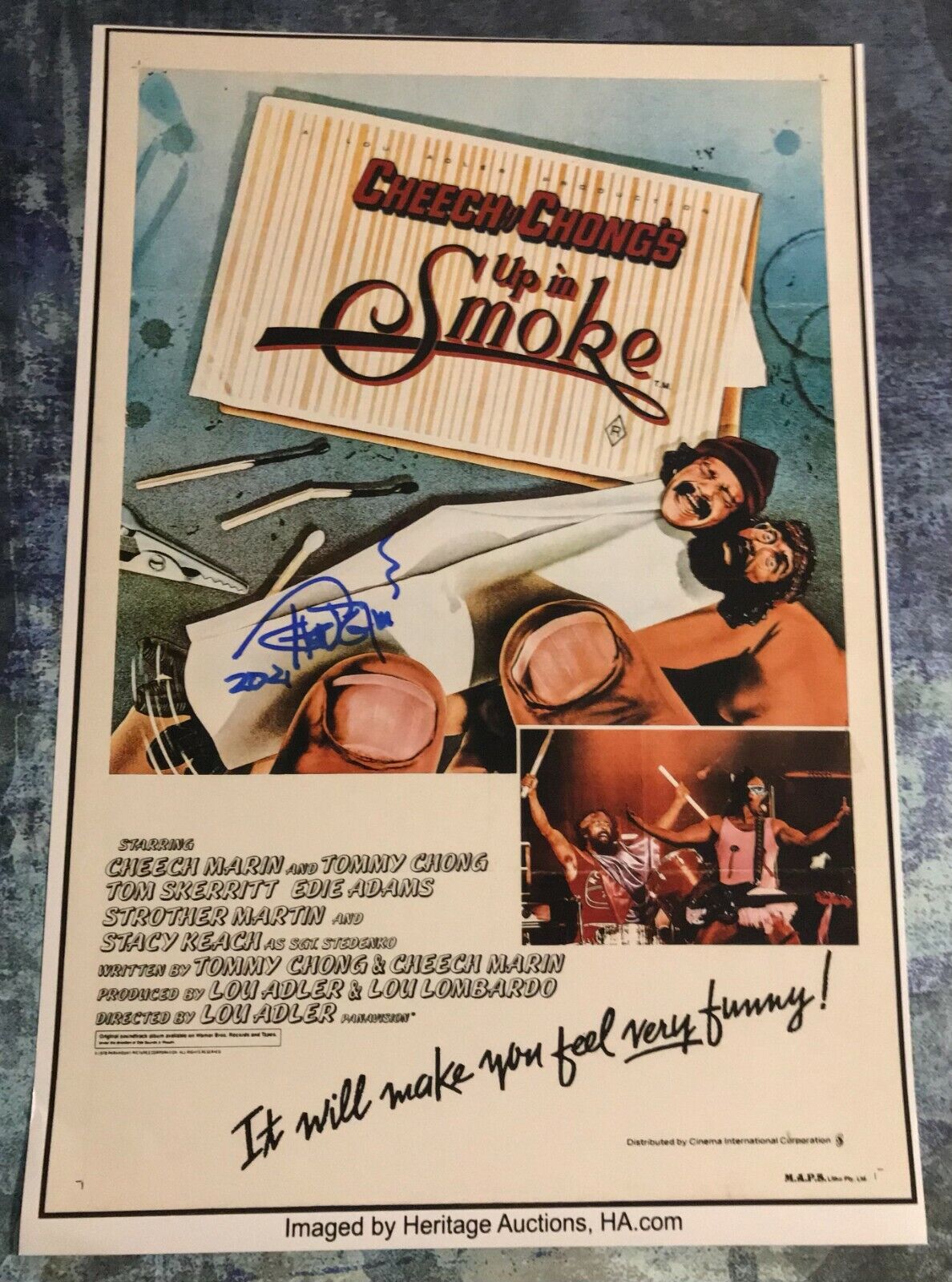 GFA Up in Smoke Movie * TOMMY CHONG * Signed 12x18 Photo Poster painting T3 COA