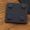Square Slate Drink Coasters Set with Anti-Scratch Bottom for Home Office Kitchen