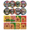8PCS-Skull-Wooden diamant peinture dessous de verre