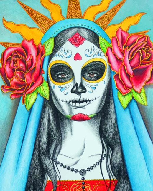 

Sugar Skull Woman – Women Paint By Numbers - 40*50CM, 501 Original
