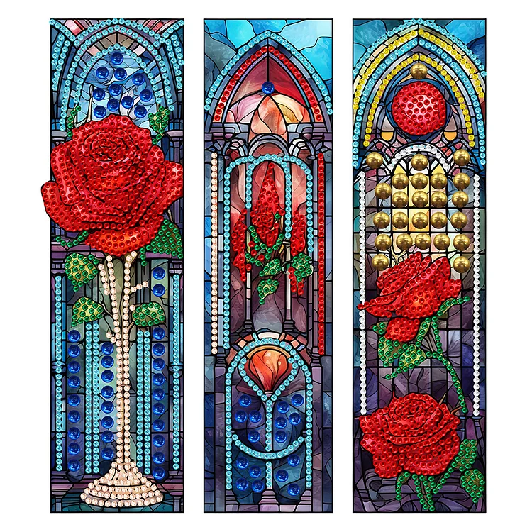 Crystal Diamond Painting Stained glass rose 30x40cm - Shop now - JobaStores