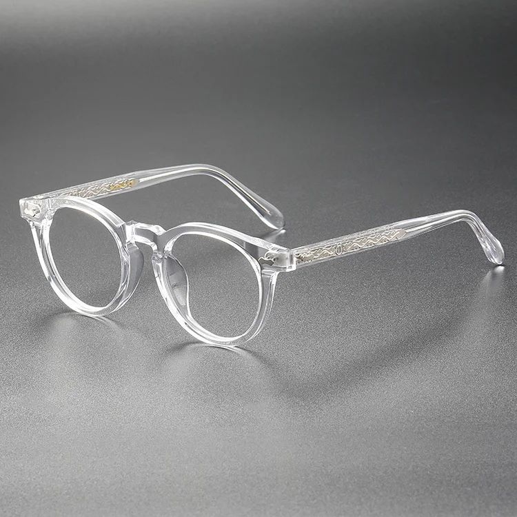 505 Japanese Acetate Glasses Frames Round Classical Tortoise Men  Eyeglasses Women Handmade Designer Eyewear