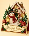 6pcs DIY Christmas Snowman Pearl Art Diamond Painting 3D Greeting Card