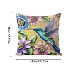 Flower Hummingbird-11CT Stamped Cross Stitch Pillowcase 45*45cm