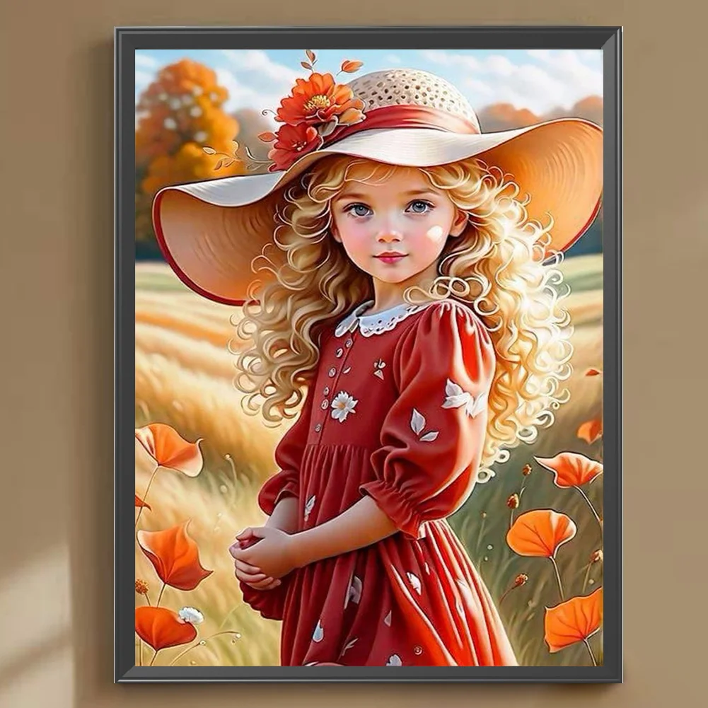 Diamond Painting - Full Round Drill - Girl(Canvas|30*40cm)