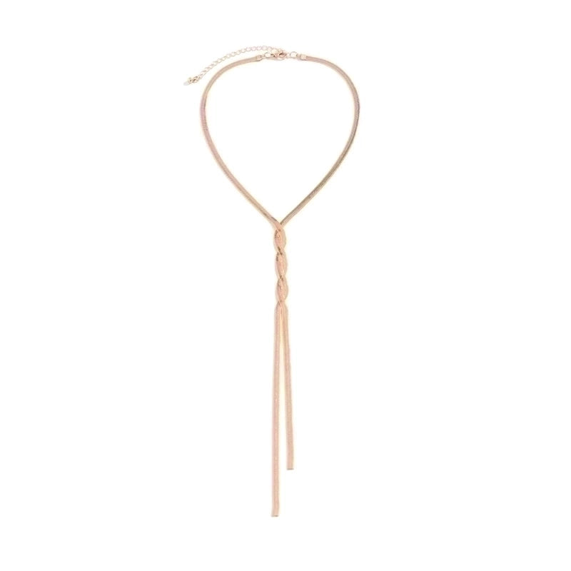 Sexy Minimalist Solid Color Copper Plating Chain Long Necklace