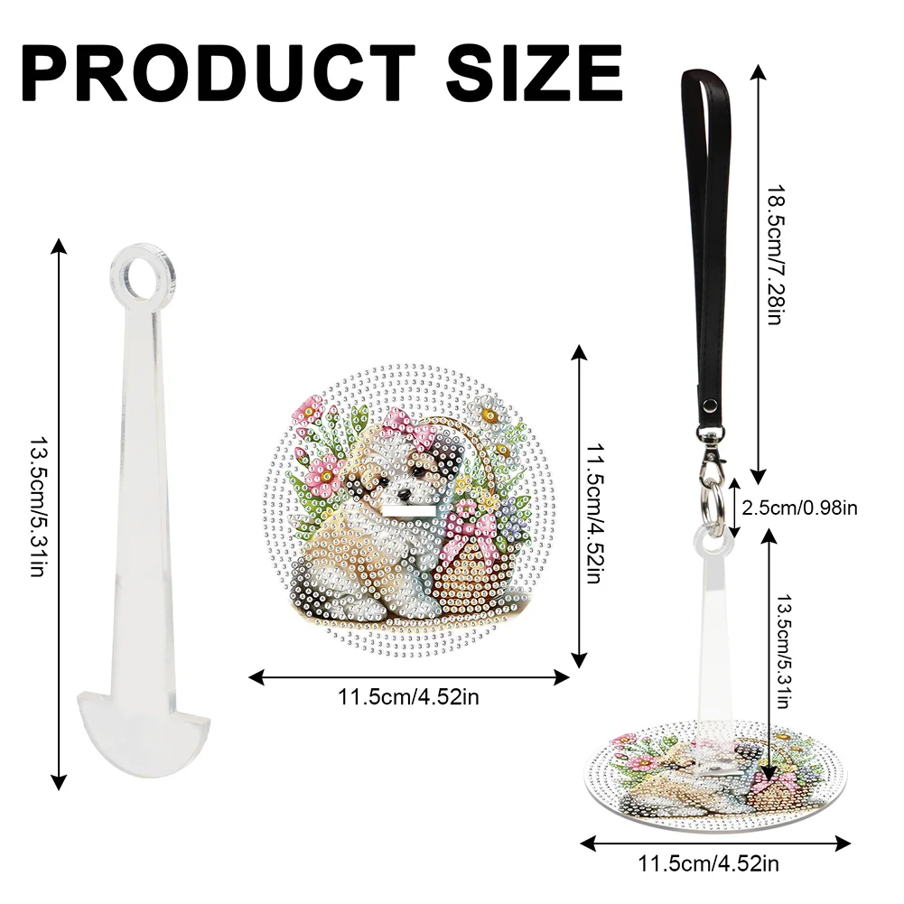 DIY 5D Diamond Painting Kit Wrist Yarn Holder Diamond Art Yarn Holder (Dog)