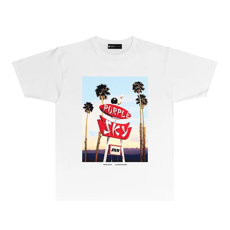 Purple 2023 new fashion T-shirt short sleeves