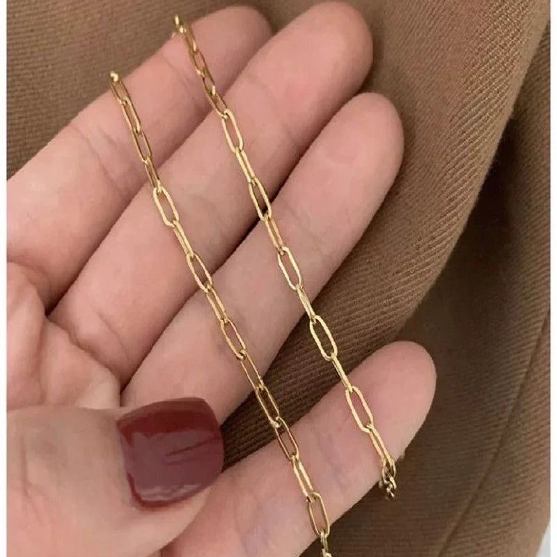 Casual Minimalist Geometric Titanium Steel Plating Necklace