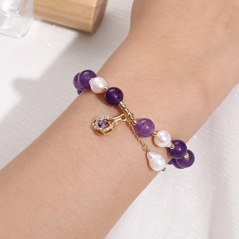 Noble Natural Amethyst Bracelet