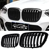 BILLDIO X3 G01 X4 G02 Grille - Black Kidney Grill Compatible With 2018-2021 X3 G01 2019-2021 X4 G02?ABS Single Slat Gloss Black