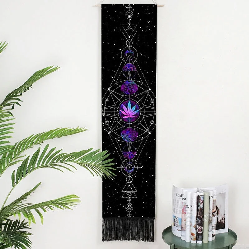 Black Tarot Card Constellation Tapestry Wall Hanging Astrology Divination Phase Tapestries Home Bedroom Office Galaxy Decor