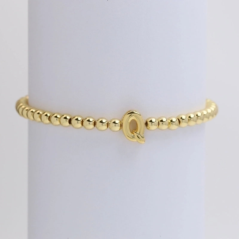 Copper Minimalist Plating Letter Bracelets