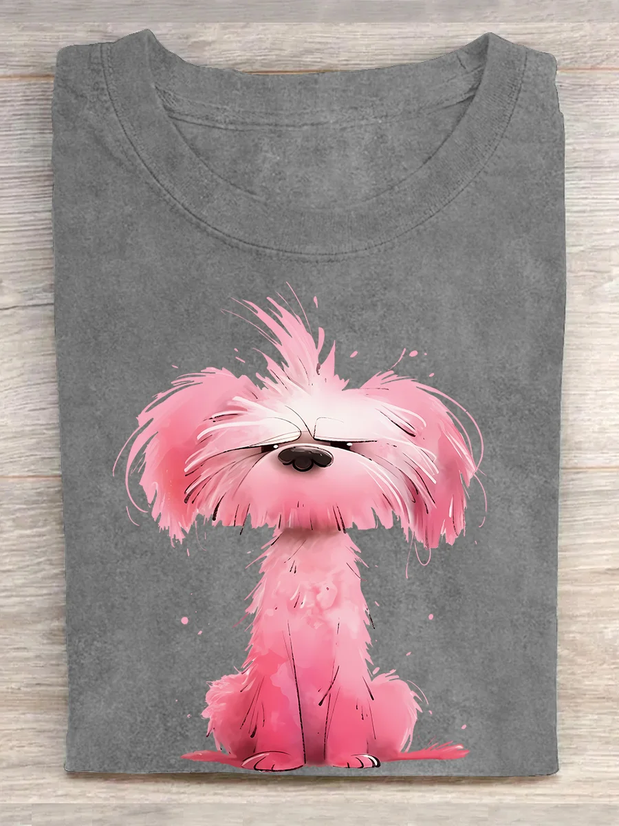 Eagerlys The Pink Dog T-shirt Eagerlys
