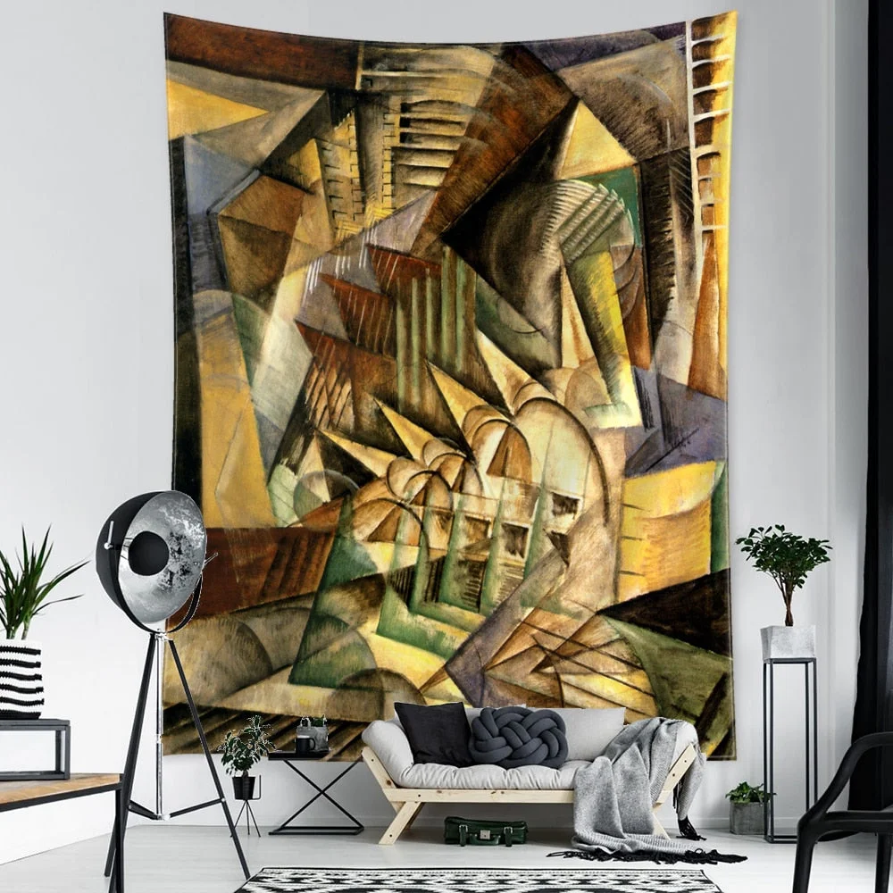 Mona Lisa Graffiti Tapestry Wall Hanging Boho Style Psychedelic Witchcraft Hippie Tapiz Bedroom Art Home Decor