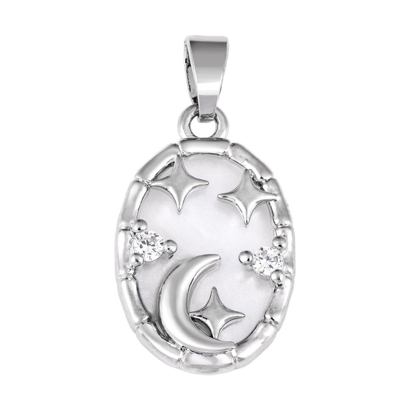 1 Piece Copper Zircon Four Leaf Clover Round Heart Shape Pendant Jewelry Accessories