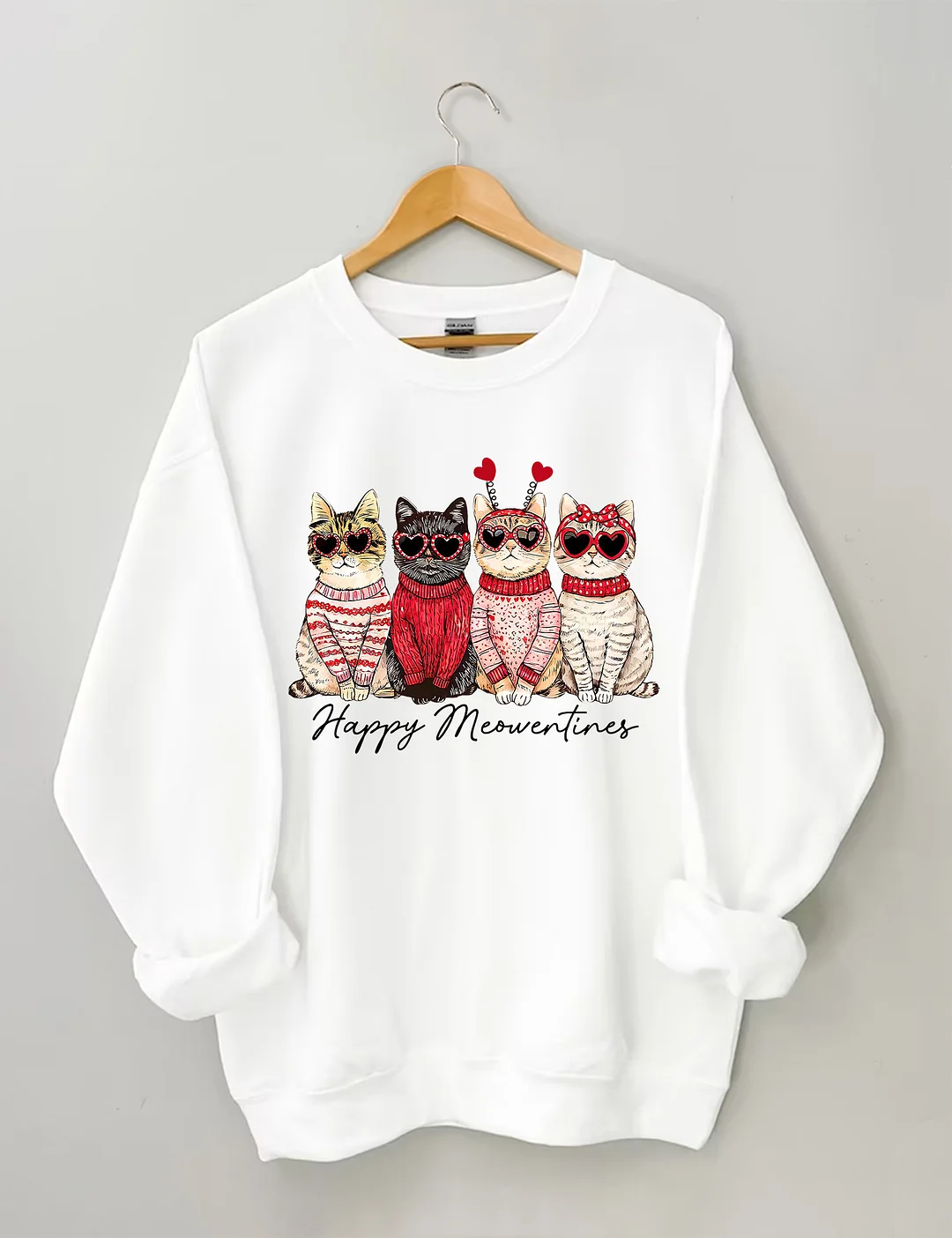 Valentine Cats Sweatshirt