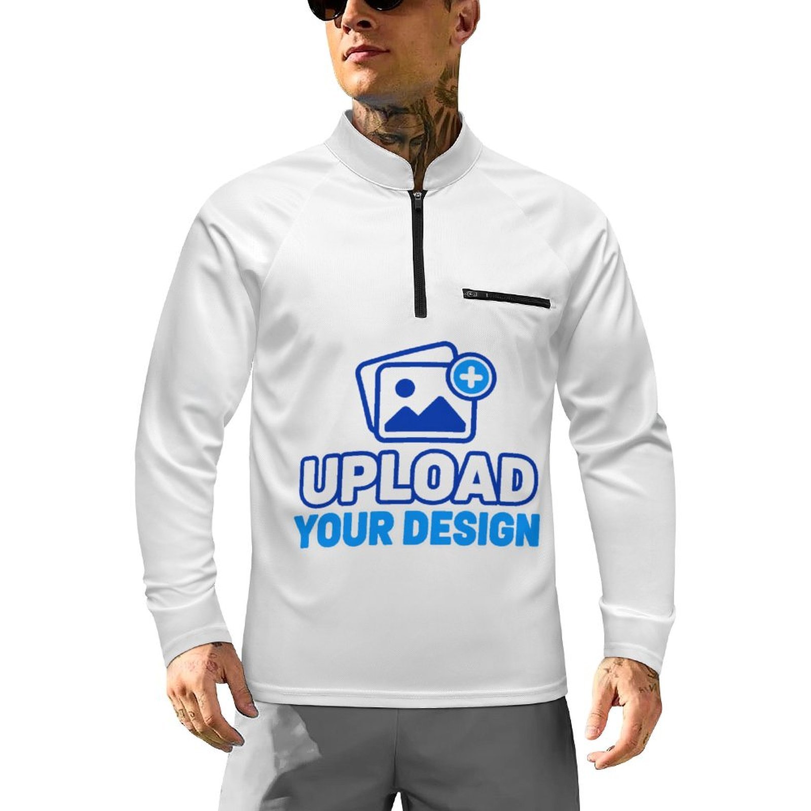 Men's Stand Collar Fishing Suit custom product view 8