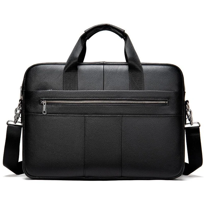 Practical Leather Briefcase Handbag Business Crossbody Bag With Unique Insert Design