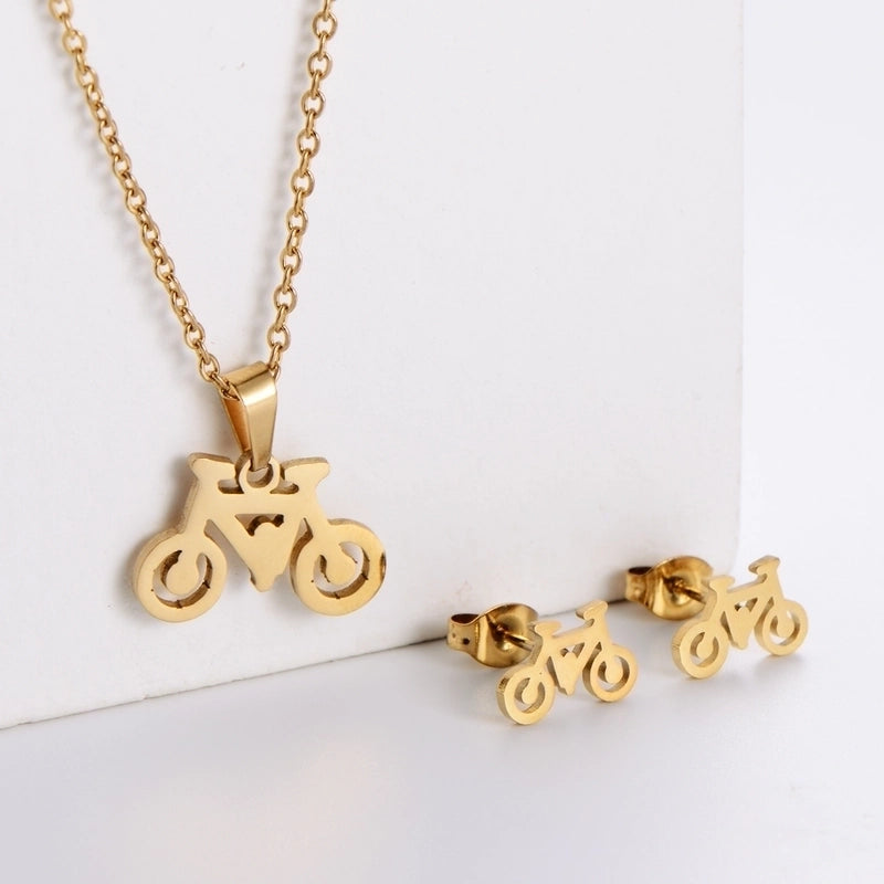 Minimalist Classic Style Infinity Dollars Butterfly 304 Stainless Steel Jewelry Set