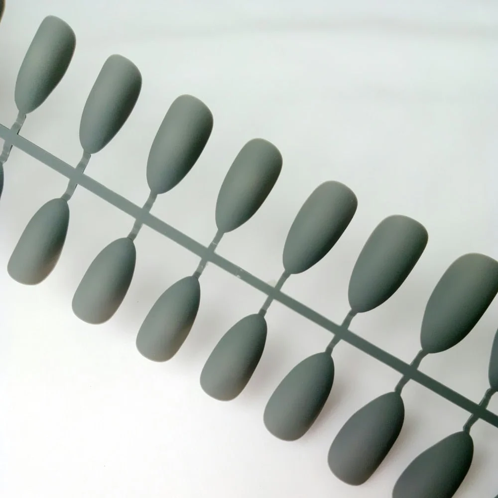 24Pcs Matte Dark Brown Artificial Fake Nails Long Stiletto False Nails For Design DIY Fingernails Art Tip Manicure Tool-Nail Inspo