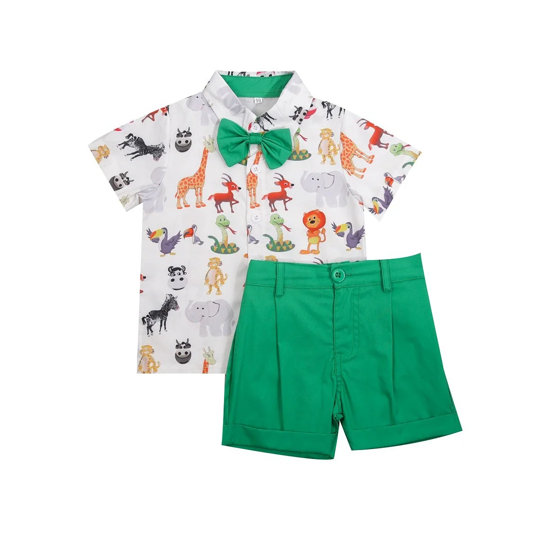 Hot Sale Brand Boys Clothing Children Summer Boys Clothes Cartoon Kids Boy Clothing Set T-shit+Shorts Cotton