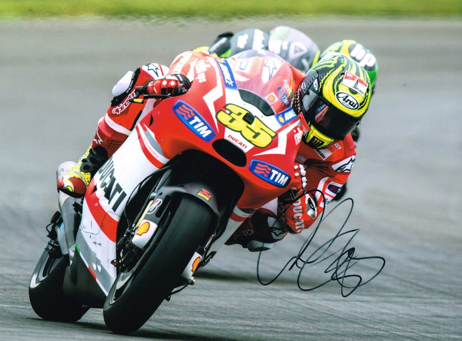 Cal CRUTCHLOW SIGNED Ducati Autograph Large 16x12 Photo Poster painting British AFTAL COA RARE