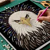 Kits d&rsquo;art pour peinture en perles DIY Noble Winged Bird avec cadre 11,81x11,81 pouces peintures en perles en pierres pr&eacute;cieuses, arts du tableau cr&eacute;atifs pour adultes d&eacute;butants d&eacute;coration murale