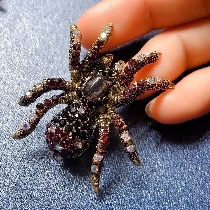 Retro Pin Insect Alloy Plating Inlay Rhinestones Unisex Brooches