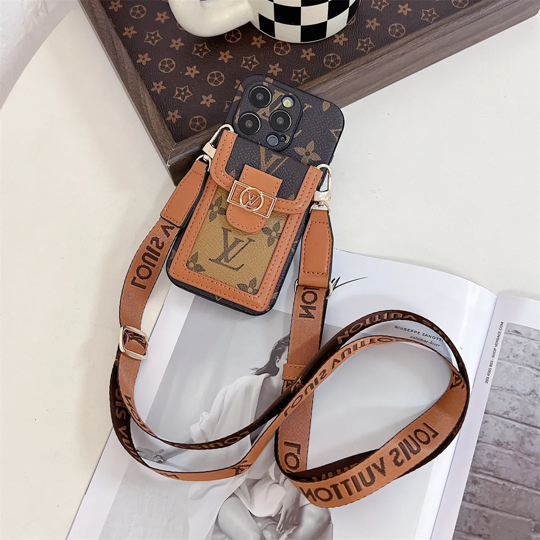LV Monogram Card Holder Crossbody Classic Dauphine Apple iPhone Case