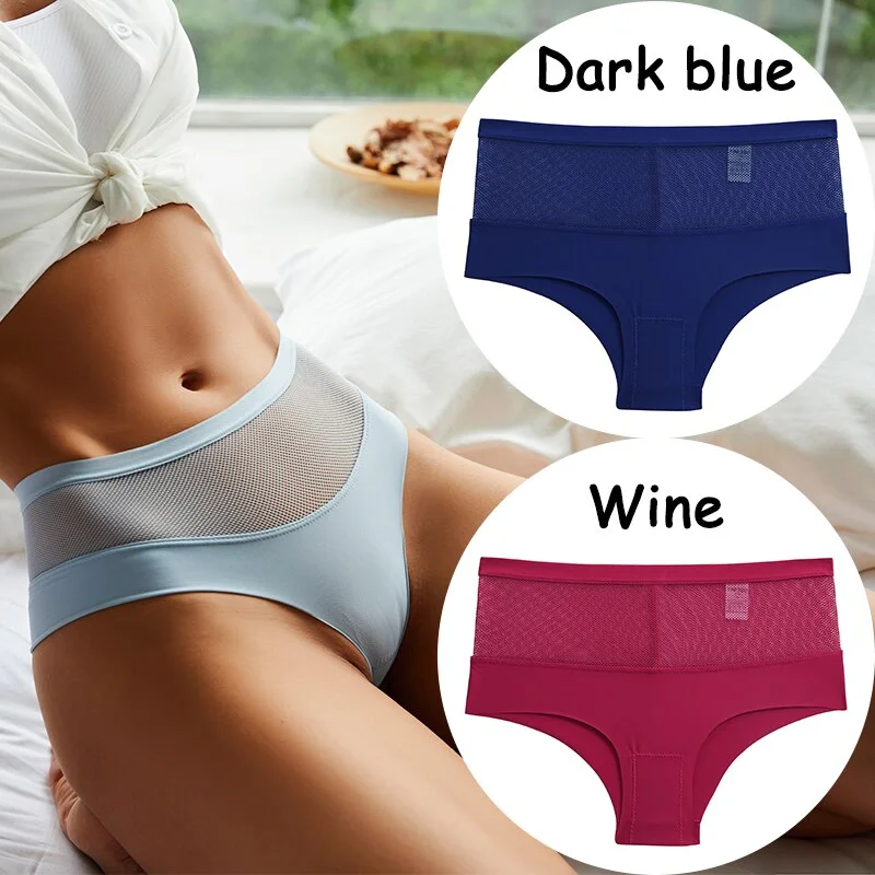 Billionm Lace Panties High Waist Women's Underwear Mesh Perspective Sexy Panties Female Briefs Girls Intimates Sexy Lingerie