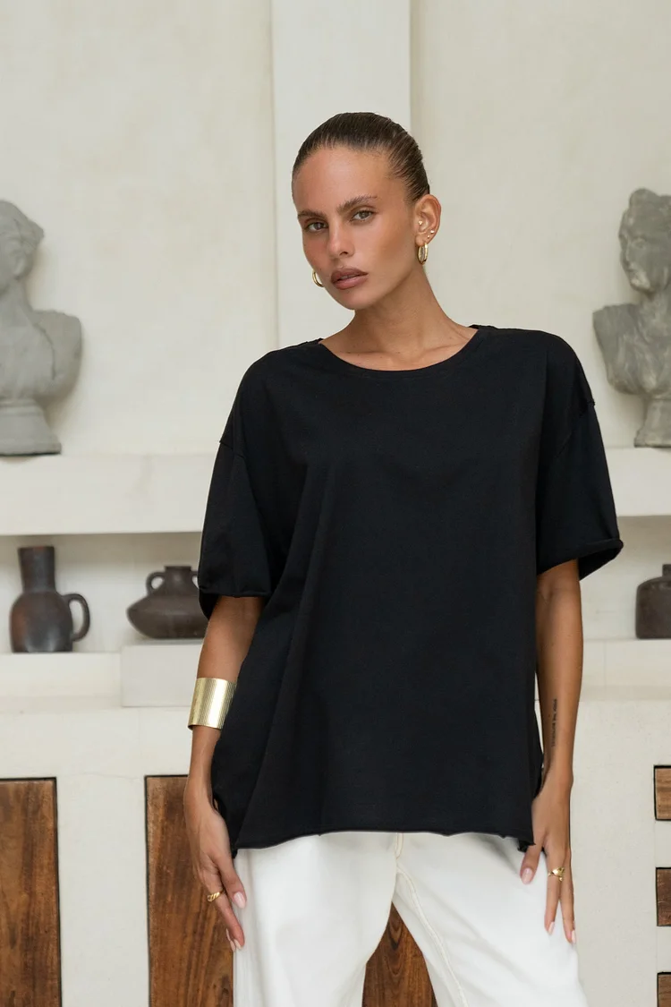Jordyn Black Oversized T-Shirt