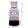 DIY Diamond Painting 7 Color Night Light Lamp Home Decoration Ornament Gift Kit(Cat)