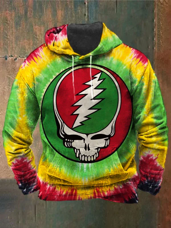 Unisex Skull Print Heavyweight Hoodies