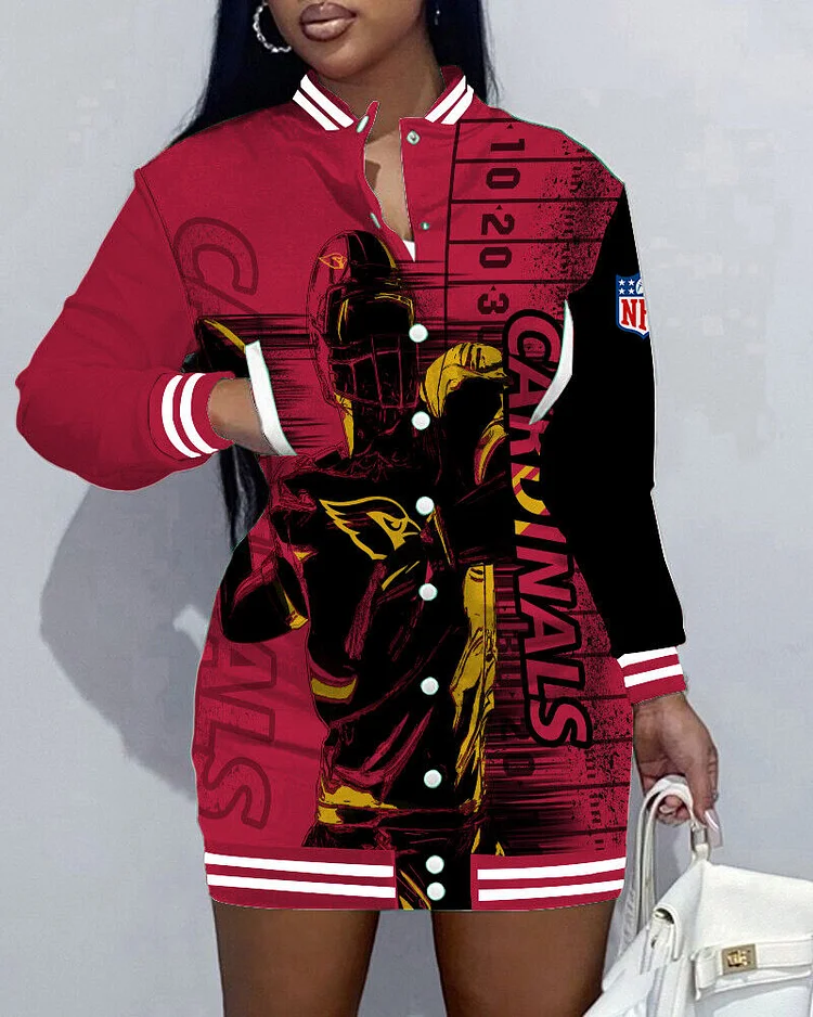 Arizona Cardinals
Limited Edition Button Down Long Sleeve Jacket Dress