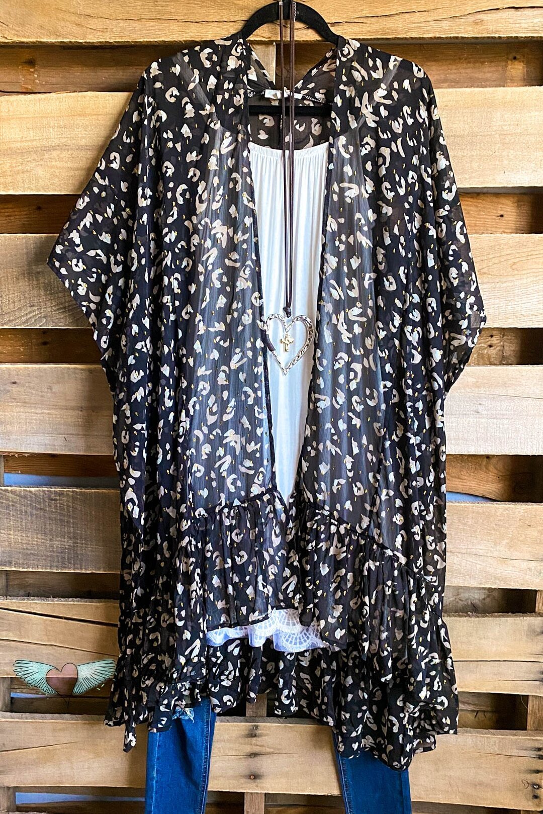 Where Ever You Are Kimono - Black Mix