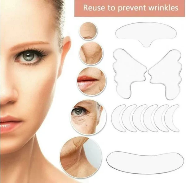 Reusable silicone patches that moisturize and repair wrinkles