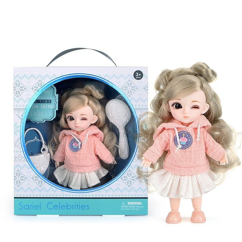 BJD 13 Movable Jointed Dolls Toys Mini Lovely 16cm Baby 