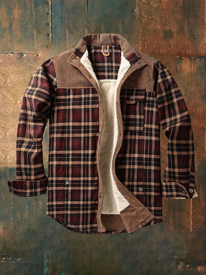 Men's Vintage Plush Cotton Jacket