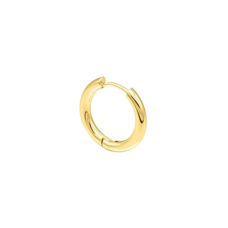 1 Piece Basic Minimalist Round Plating Stainless Steel Earrings