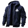 Men's Vintage Shamrock St. Patrick's Day Fleece Pocket Full Zip Long Sleeve Hoodie Jacket by Inlyline