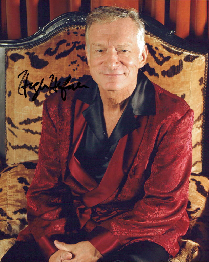 Hugh Hefner signed authentic 8x10 Photo Poster painting COA