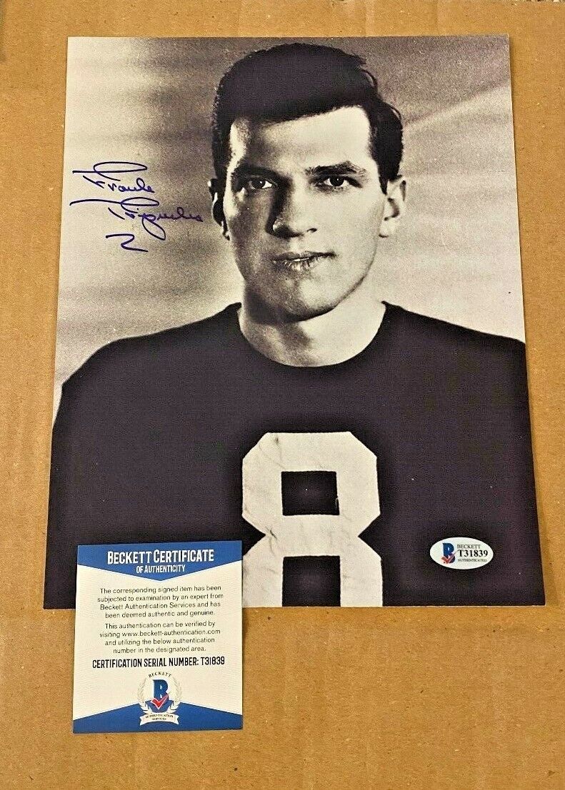 FRANK TRIPUCKA SIGNED 8X10 NOTRE DAME FIGHTING IRISH Photo Poster painting BECKETT CERTIFIED